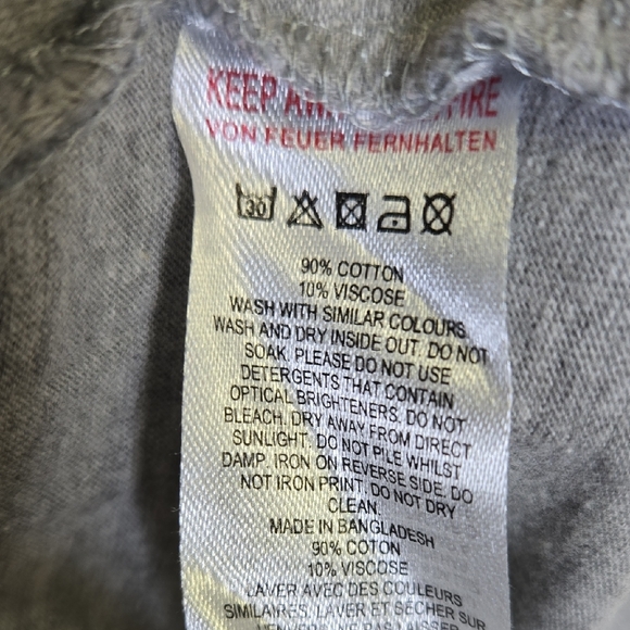 French Connection UK Embroidered Boom Box Tee, Gray,‎ Mens Size Small - Picture 5 of 6